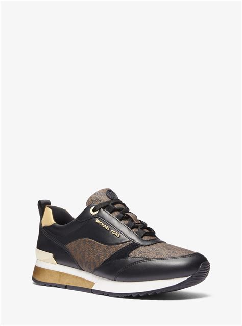 allie metallic leather trainer michael kors australia|allie stride leather trainer.